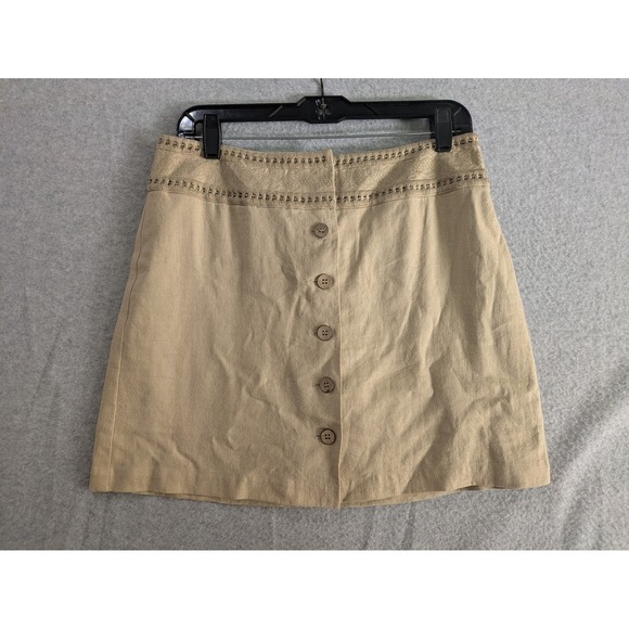 Reba Dresses & Skirts - Reba Linen Skort Women's Size 4 Cream Y2K 2000s‎ Vintage Casual Preppy Summer